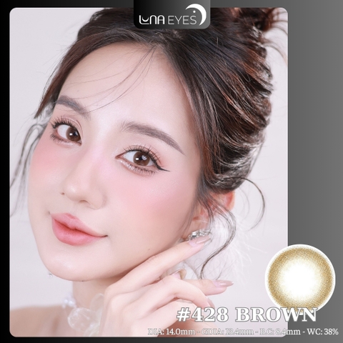 (Luna Eyes) 428 BROWN - size nhỏ