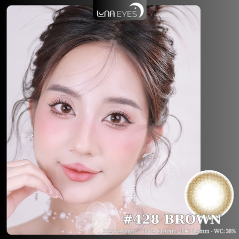(Luna Eyes) 428 BROWN - size nhỏ