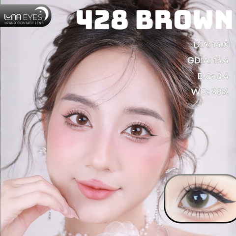 (Luna Eyes) 428 BROWN - size nhỏ