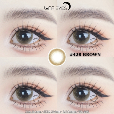 (Luna Eyes) 428 BROWN - size nhỏ