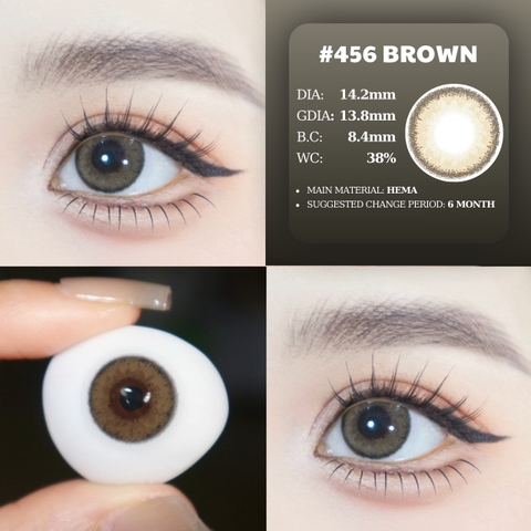(Luna Eyes) 456 BROWN - size vừa