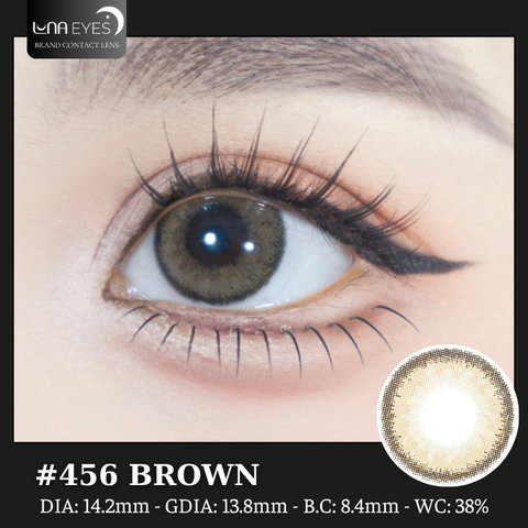 (Luna Eyes) 456 BROWN - size vừa