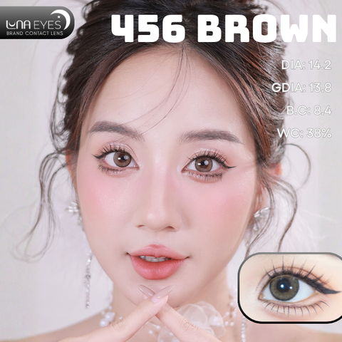 (Luna Eyes) 456 BROWN - size vừa