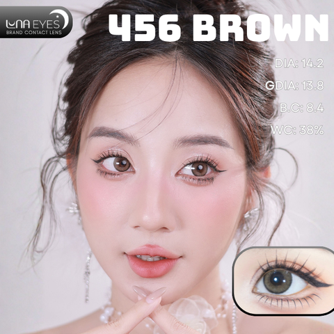 (Luna Eyes) 456 BROWN - size vừa
