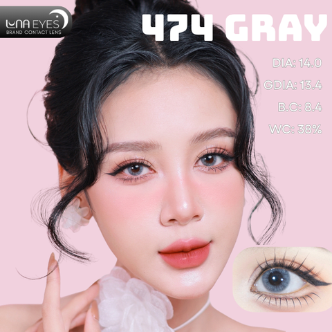 (Luna Eyes) 474 GRAY - size nhỏ