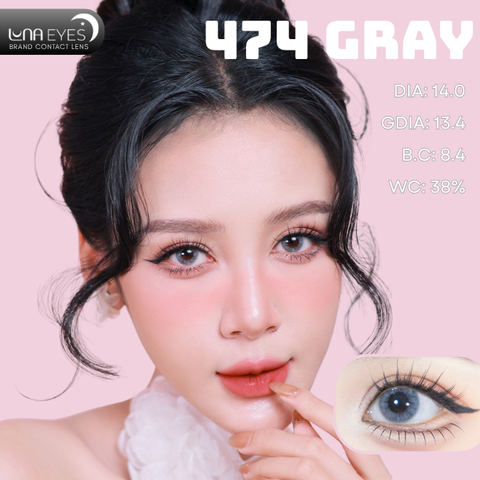 (Luna Eyes) 474 GRAY - size nhỏ