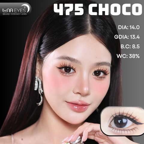 (Luna Eyes) 475 CHOCO - size nhỏ