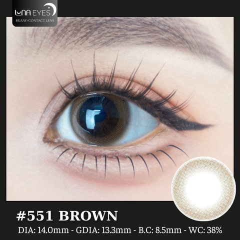 (Luna Eyes) 551 BROWN - size nhỏ