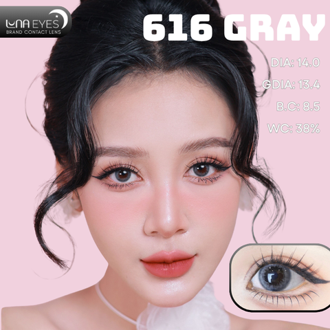 (Luna Eyes) 616 GRAY - size nhỏ