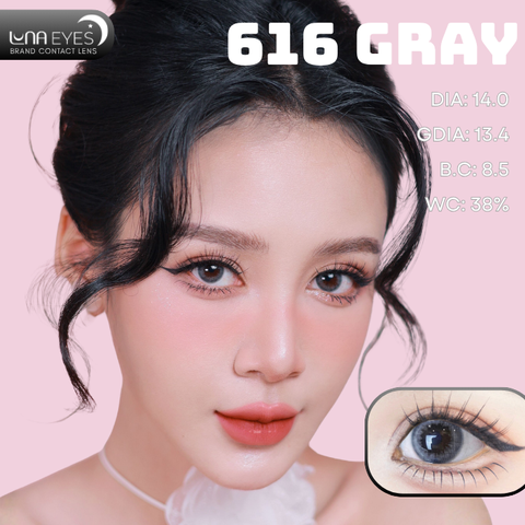 (Luna Eyes) 616 GRAY - size nhỏ