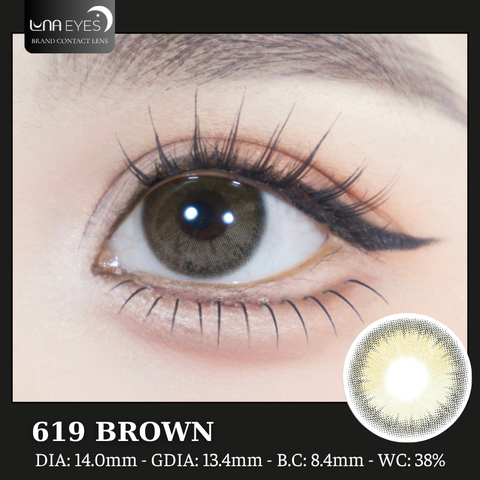 (quà tặng) 619 BROWN - size nhỏ