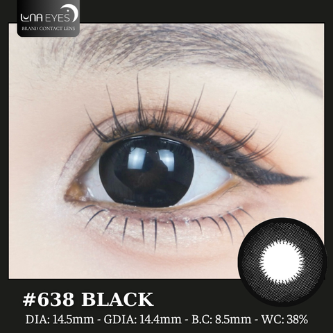 (Luna Eyes) 638 BLACK - size to