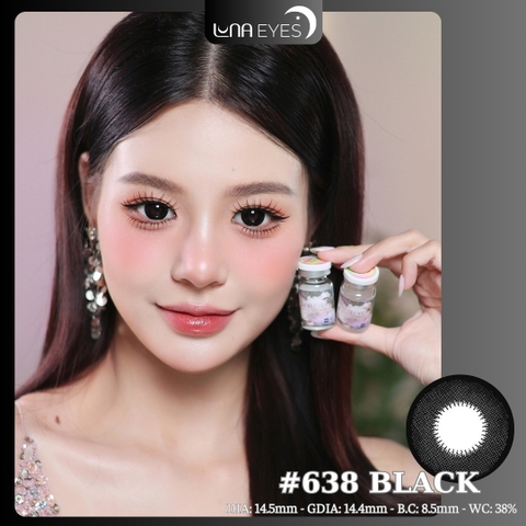 (Luna Eyes) 638 BLACK - size to