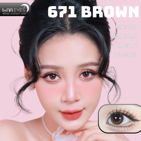 (quà tặng) 671 BROWN - size nhỏ