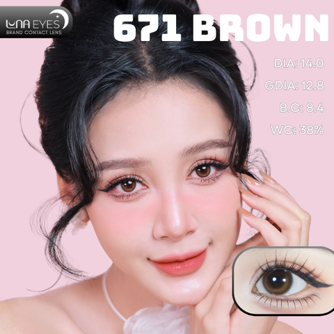 (quà tặng) 671 BROWN - size nhỏ