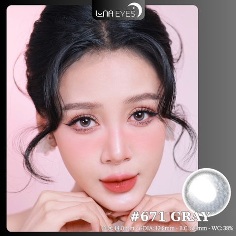 (Luna Eyes) 671 GRAY - size nhỏ