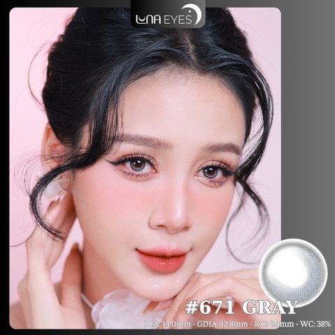 (Luna Eyes) 671 GRAY - size nhỏ