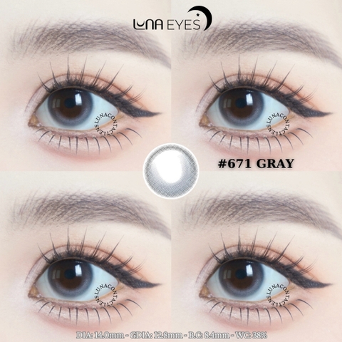 (Luna Eyes) 671 GRAY - size nhỏ