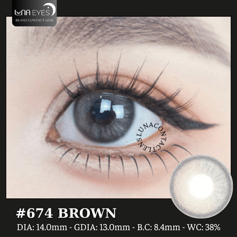 (quà tặng) 674 BROWN - size nhỏ
