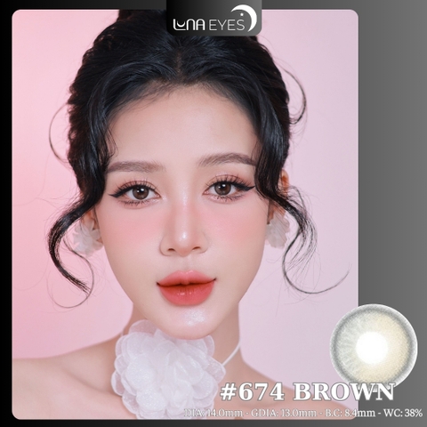 (quà tặng) 674 BROWN - size nhỏ