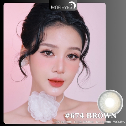 (quà tặng) 674 BROWN - size nhỏ