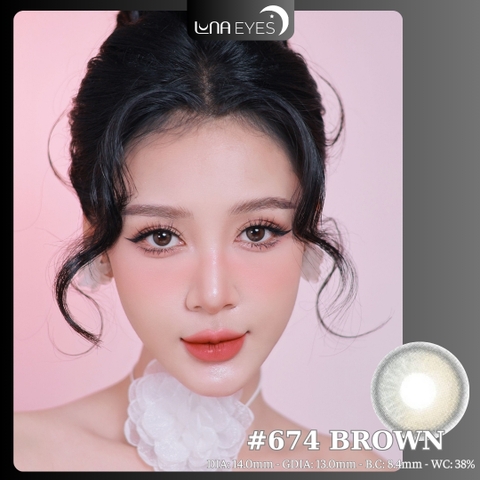 (quà tặng) 674 BROWN - size nhỏ