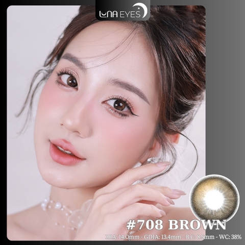 (Luna Eyes) 708 BROWN - size nhỏ