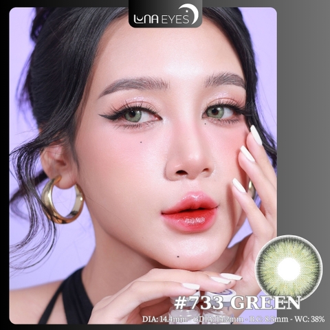 (Luna Eyes) 733 GREEN - size to