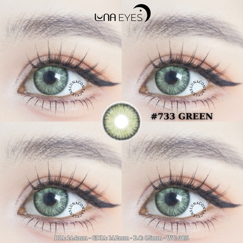 (Luna Eyes) 733 GREEN - size to