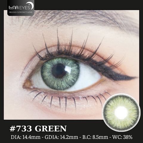 (Luna Eyes) 733 GREEN - size to
