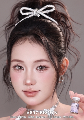 (Luna Eyes) 857 BROWN - size lớn