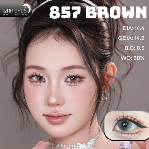 (Luna Eyes) 857 BROWN - size to
