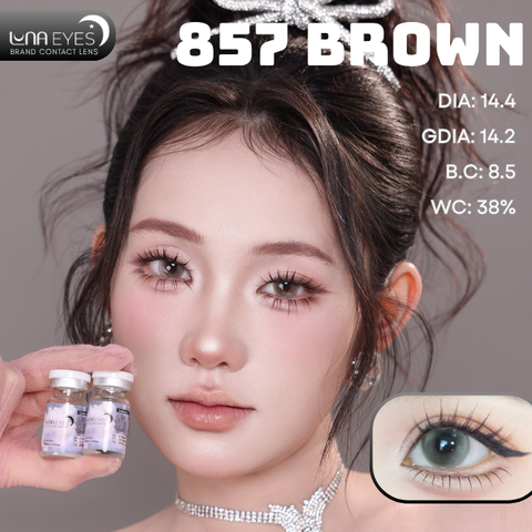 (Luna Eyes) 857 BROWN - size to