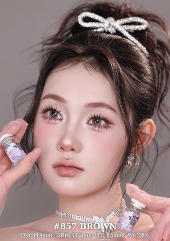 (Luna Eyes) 857 BROWN - size lớn