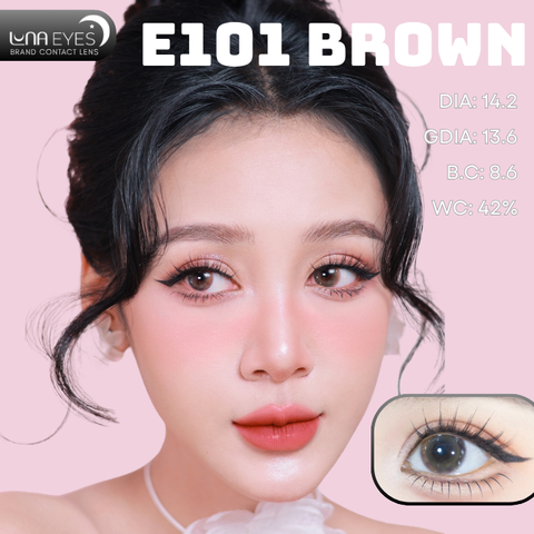 (Luna Eyes) E101 BROWN - size vừa