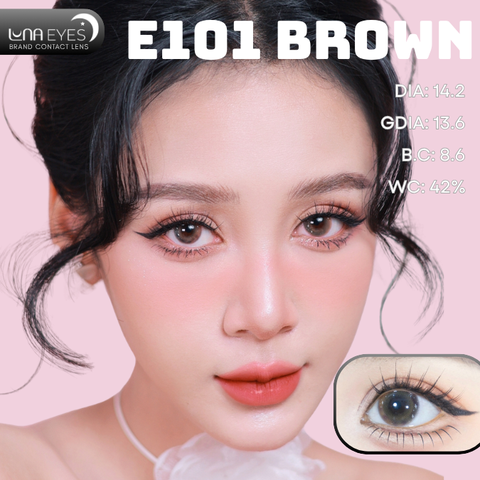 (Luna Eyes) E101 BROWN - size vừa