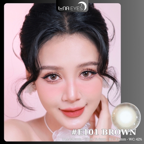 (Luna Eyes) E101 BROWN - size vừa