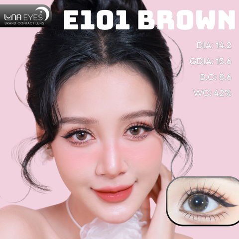 (Luna Eyes) E101 BROWN - size vừa