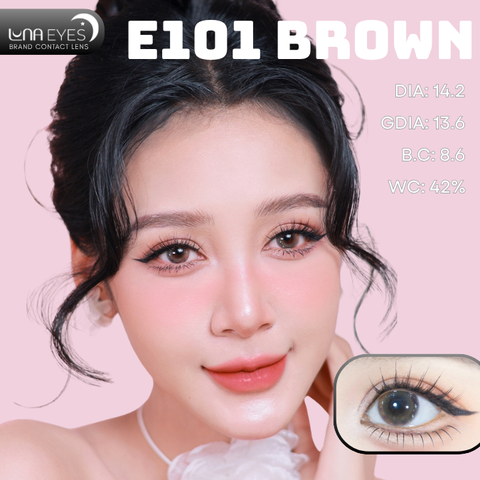 (Luna Eyes) E101 BROWN - size vừa