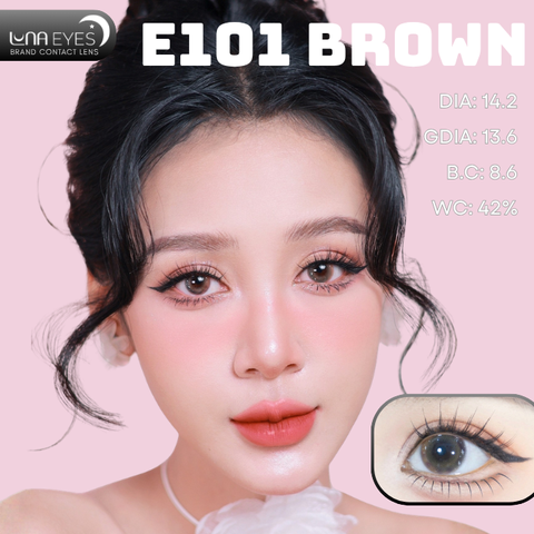 (Luna Eyes) E101 BROWN - size vừa