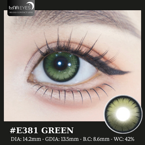(Luna Eyes) E381 GREEN - size vừa