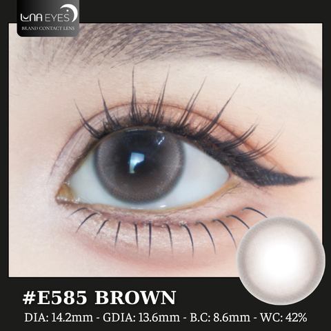 (Luna Eyes) E585 BROWN - size vừa