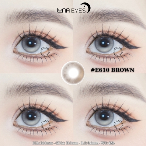 (Luna Eyes) E610 BROWN - size nhỏ