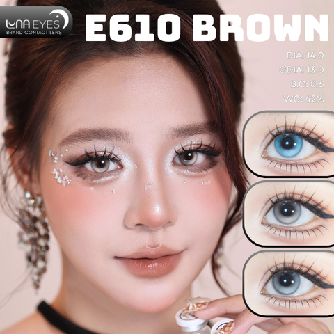 (Luna Eyes) E610 BROWN - size nhỏ