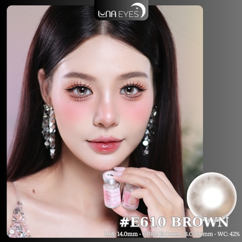 (Luna Eyes) E610 BROWN - size nhỏ