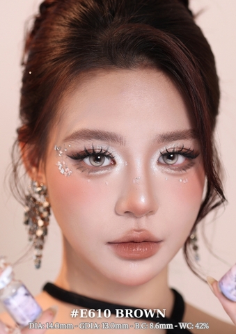(Luna Eyes) E610 BROWN - size nhỏ