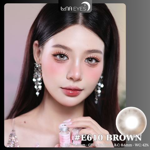 (Luna Eyes) E610 BROWN - size nhỏ