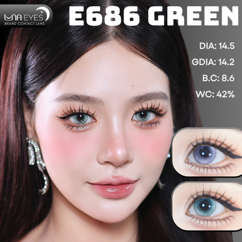 (Luna Eyes) E686 GREEN - size to
