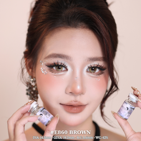 (Luna Eyes) E860 BROWN - size to