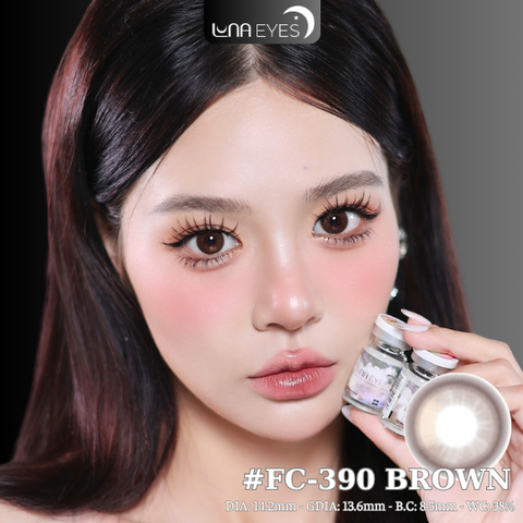 (Luna Eyes) FC-390 BROWN - size vừa